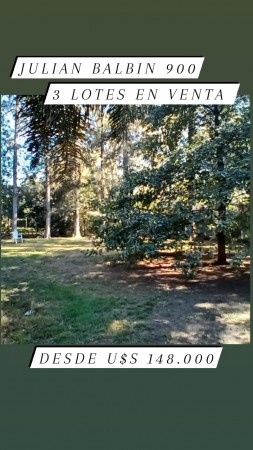 Lotes en Venta en Parque Leloir - ITUZAINGO 3 Lotes de 400 METROS disponibles!