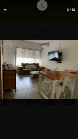 Camacua 1290 - impecable duplex 2 amb !!