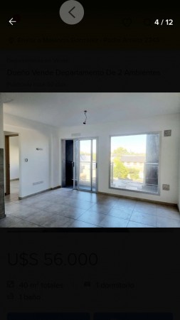 Departamento 2 ambientes a estrenar