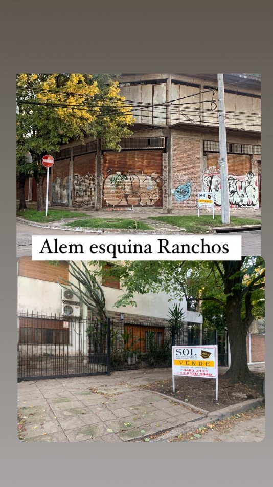 Ranchos 1600 esquina Alem ! Casa 8 ambientes mas amplio Local sobre Alem