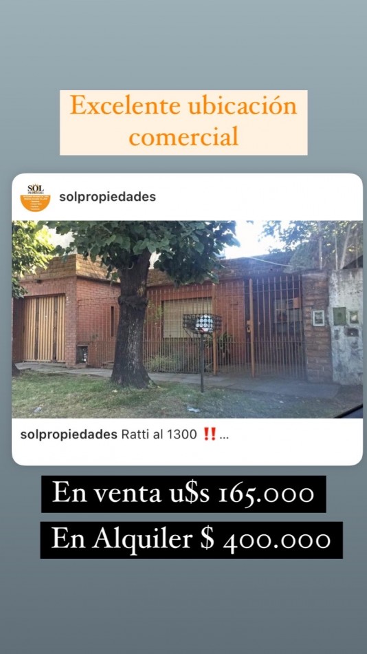 Ratti 1300 esquina Emperanza !